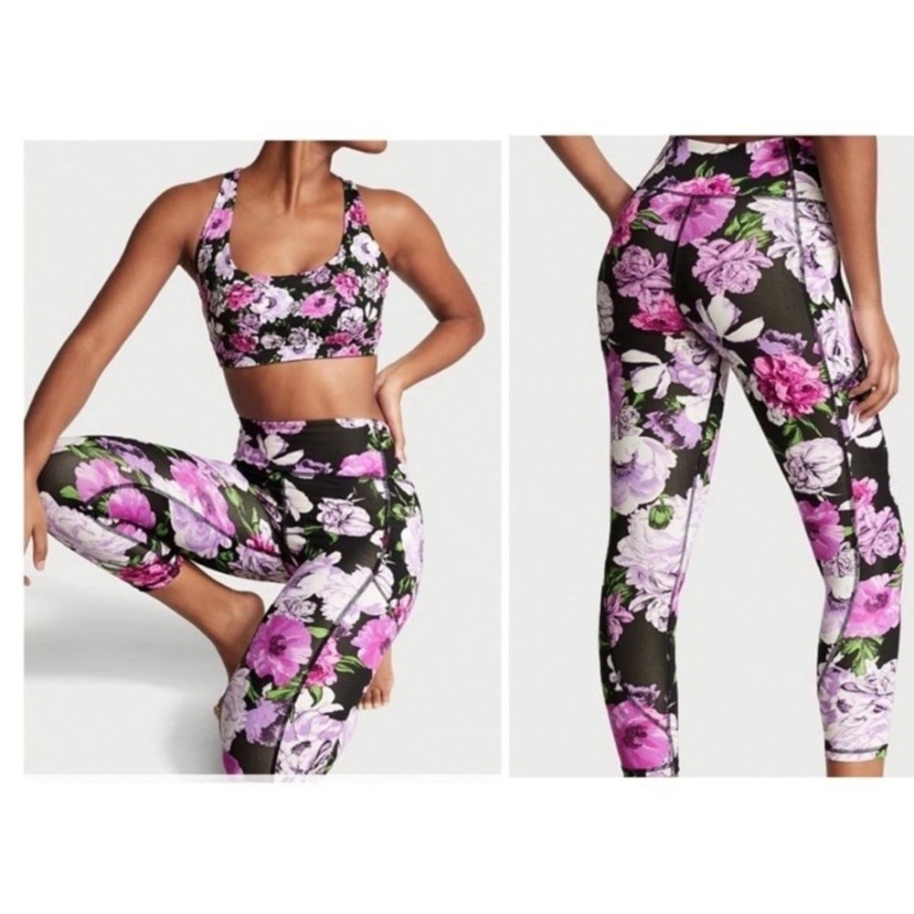 NWT Victoria's Secret, High Rise, Essential Pocket Leggings Floral, SHIPS TODAY!